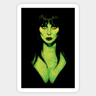 Retro Vintage Elvira Mistress of The Dark Sticker